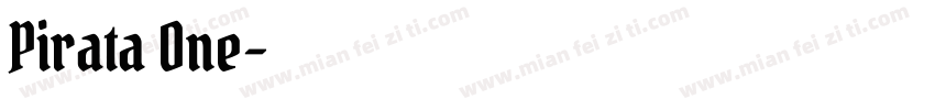 Pirata One字体转换
